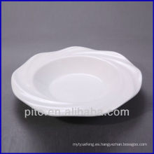 Fábrica de porcelana chaozhou ola frontera placa de sopa de porcelana